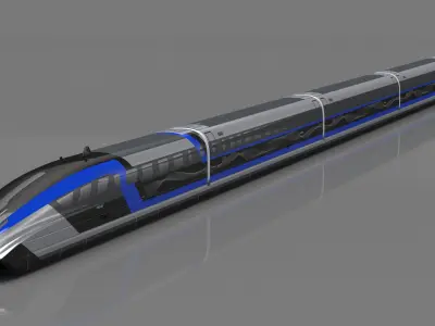 China Railway Maglev Train 3D model