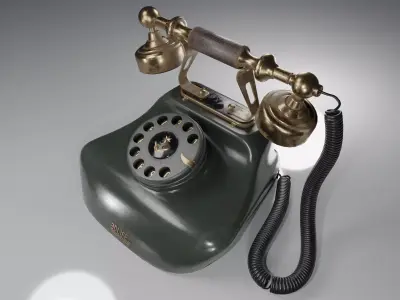 Old Telephone  Low-poly 3D model