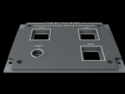 EMBRAER E1 OVERHEAD - FIRE EXTINGUISHER PANEL 3D print model