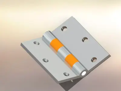 3D Model Hinge brass Low-poly 3D model