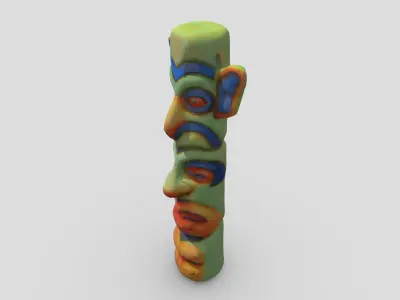 Totem Pole 2 Low-poly 3D model