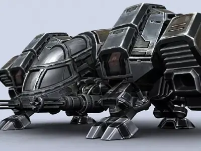 Sci-Fi Dropships collection Low-poly 3D model