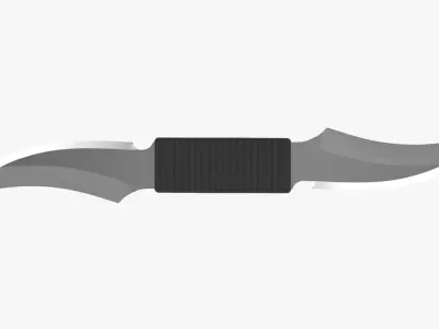 Throwing double bladed knife 3D model