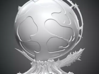 Futuristic Sci-Fi Globe Statue PM-288 3D print model