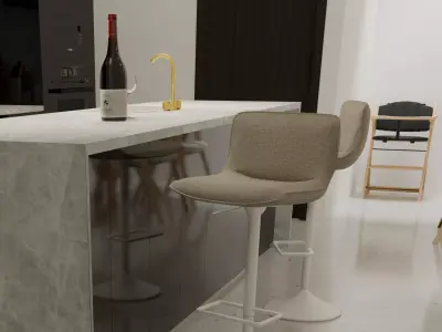 Bar Stool Linea Bobby 3D model