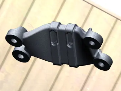 GE jet engine bracket V2 1 Free 3D model