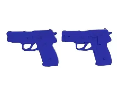 Gun Blue Plastic 3D model