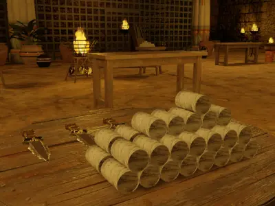 Ancient Egypt Punishment Set Mummification Tools 3D model