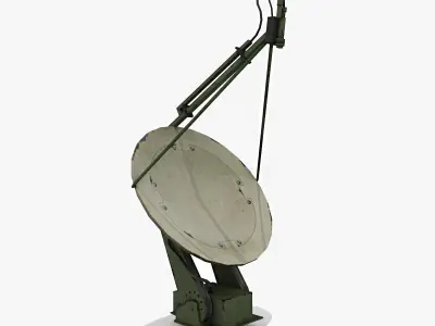 Military Radar Dish Low-poly 3D model