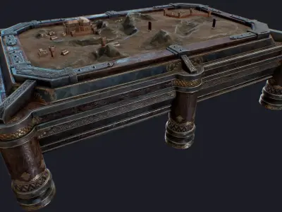 War Table Low-poly 3D model