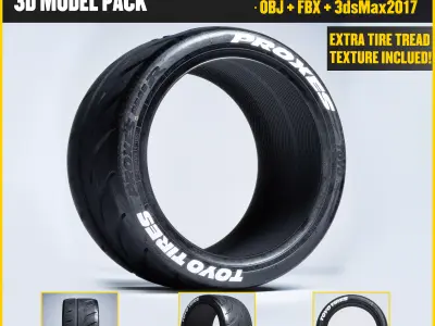 TOYO PROXES R888R  Low-poly 3D model