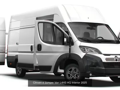 Stellantis Electric Panel Van HQ Interior L4H3 2025 3D Model Collection