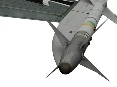 Air to air missile AIM-9 Free 3D model