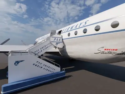 PAN AM BOEING 377 STRATOCRUISER 3D model