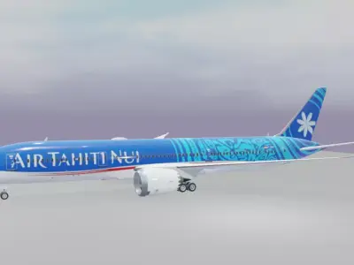 Air Tahiti Nui Boeing 787-9 dreamliner  Low-poly 3D model