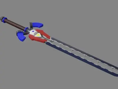 Futuristic Sword Low-poly 3D model