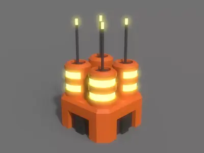 PBR Sci-Fi Building A11 Low-poly 3D model