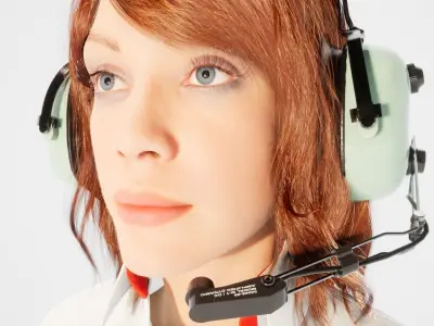 David Clark H10-36 Pilots headset  Low-poly 3D model