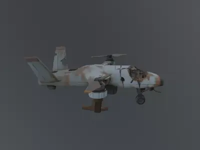 VTOL aircraft wreck 3D model