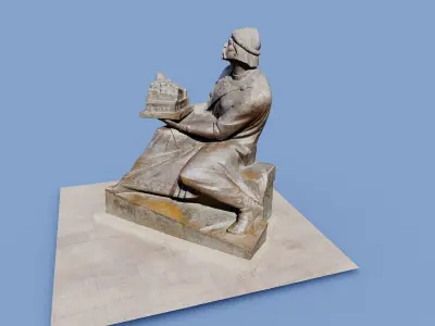 3D Monument - Yaroslav The Wise - Kyiv Ukraine - usdz gltf obj 3D model
