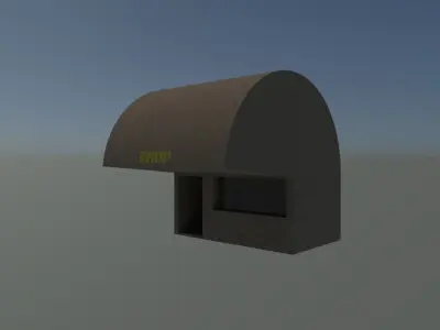 Small shop Free low-poly 3D model