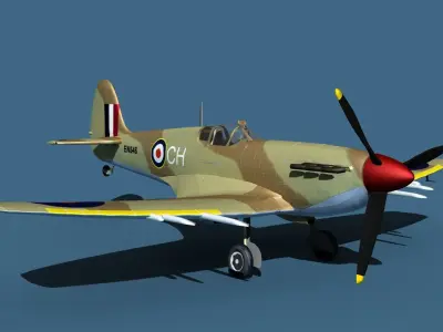 Supermarine Spitfire Mk5C V07 RAF 3D model