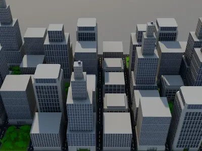 Low Poly Citiy city Free low-poly 3D model
