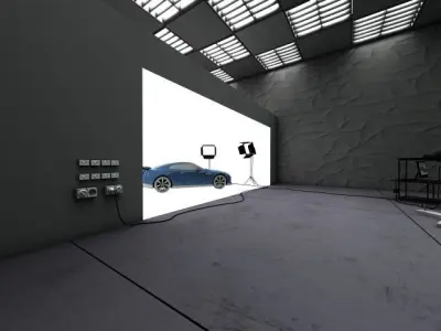 studio render 5 nissan gtr Low-poly 3D model