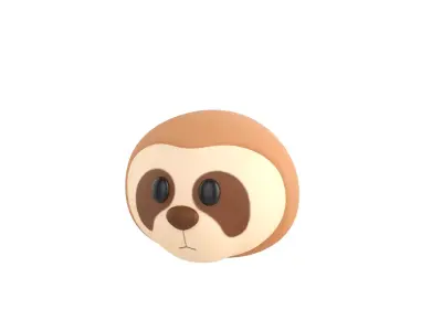 Prop155 Sloth Head 3D model