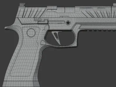 SIG SHORT  GUN Low-poly 3D model