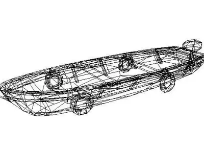 Free Game Ready Wooden Boat Free low-poly 3D model