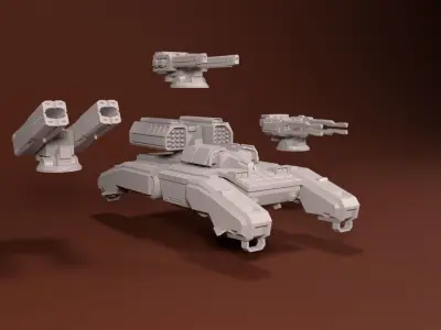 28mm Long-Range Support Platform - Perun 3D print model