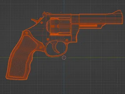 3D Revolver Model 3D model