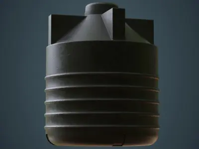 Water Tank 1B Small Low-poly 3D model