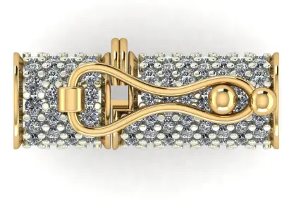  Diamond Cylinder Shaped Lock Low-poly 3D model