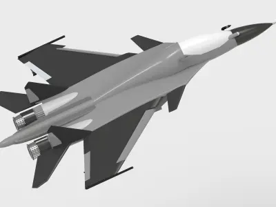 SU-MKI Aircraft 3d model 3D model