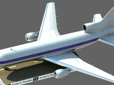 3D model of Airplane  Lockheed L-1011 TriStar 3D model