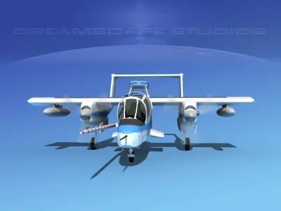 Rockwell OV-10 Bronco NASA 3D model