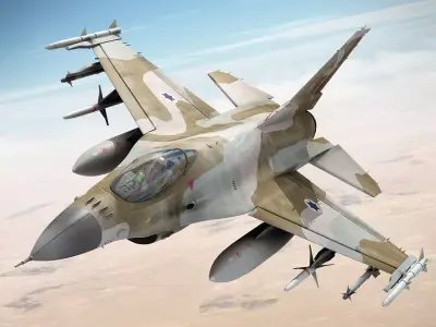 F 16 Falcon in 3ds and obj format 3D model