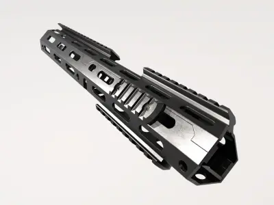 Rail-AR 15-LowPoly Low-poly 3D model