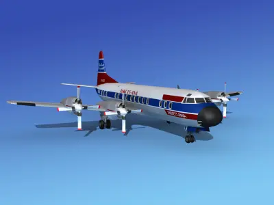 Lockheed L-188 Electra HP Ansett-ANA 3D model