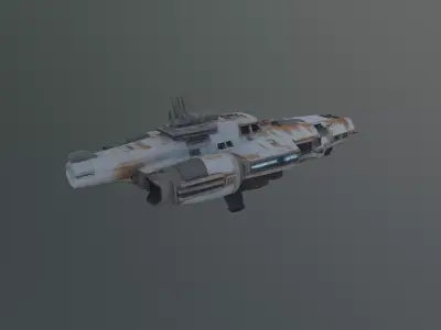 destroyed spaceship 3D model purchase