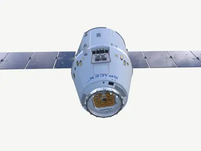 SpaceX Dragon Spacecraft Low-poly 3D model