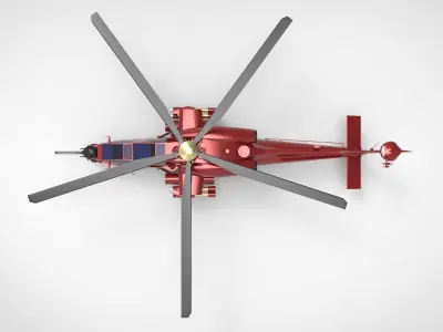 Agusta A129 Mangusta red 3D model