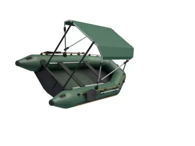 Inflatable fishing boat 3D model