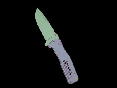 Pocket Knife 3D model buy