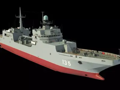Ivan Gren Landing Ship bdk 11711 3D model