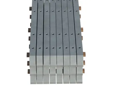 Stacked Concrete Spur Slabs 3D model