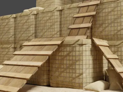 Military Trench Tower 3D model