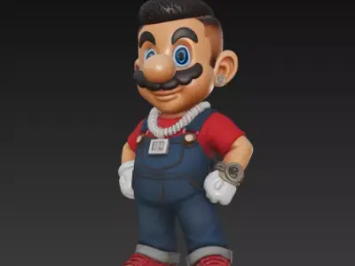 Mario Bros haircut casual Free 3D print model